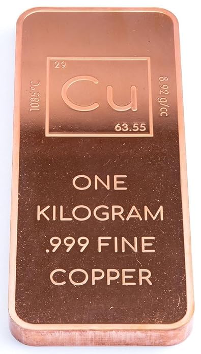 Image of 1kg Pure Copper Bar 99.9% Fine | 1000g Solid Bullion Block | Investment, Vastu, Industrial Raw Material, Collecting, Casting & Decorative Use