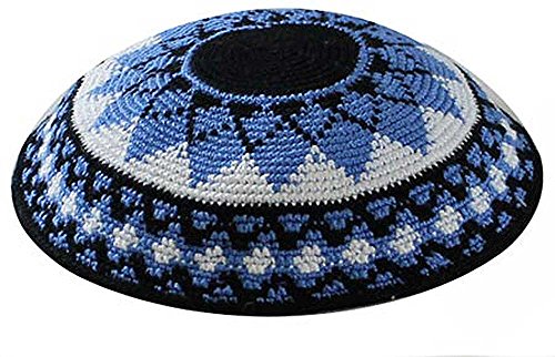 Image of Zion Judaica Quality Knit Kippahs Bulk Packs Knitted Kippot and Single Hand-Knit Kippas Kipa Clips Included
