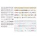 Produktbild Emsmil Klein Buchstaben Set Buchstaben Zahlen Symbole Black Farbe Buchstaben, Pastell Farbe Emojis For LED Lightbox Leuchtkasten Erweiterung A4 Cinematic Lichtbox