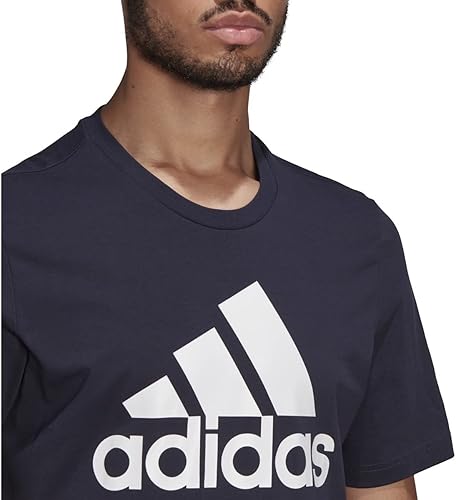 Miniatura 3 de adidas Camiseta Essentials Big Logo para hombre, color negro y blanco