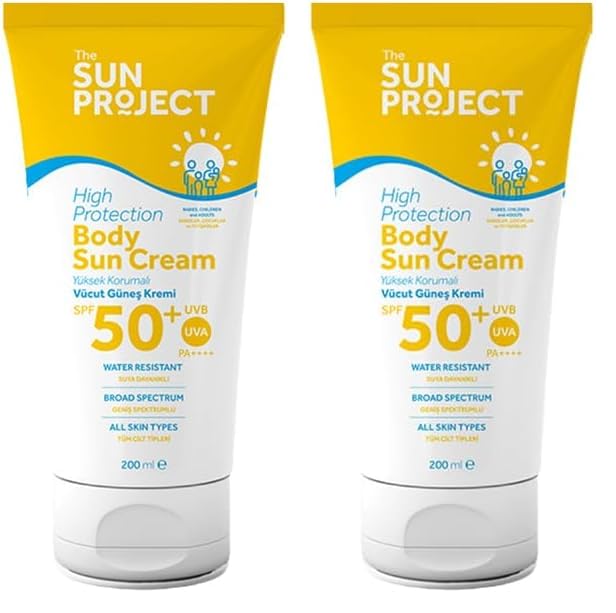 Görkito The Sun Project Yüksek Korumalı Aile Boyu Yüz Ve Vücut Güneş Kremi 50 SPF 200 ml (2 paketi)