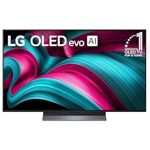 LG 48-Inch Class OLED evo AI 4K C5 Series Smart TV w/Dolby Atmos, Dolby Vision, HDR10, AI Super Upscaling 4K, Filmmaker Mode, Wow Orchestra, Alexa Built-in (OLED48C5PUA, 2025)