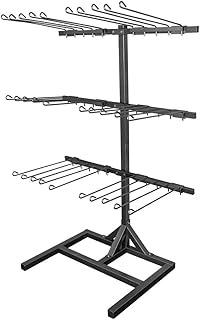 Easy-Up Pro Interchangeable Saddle & Tack Stand | Heavy-Duty Storage for Saddles, Pads & Bridles | Maximize Space & Customize Your Setup |Stand with 6 Pad Racks