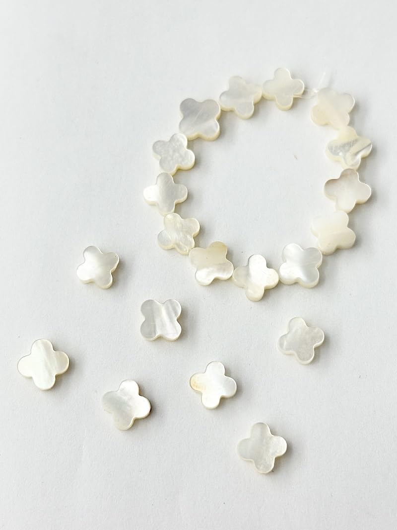 Amazon.co.jp: 【貝殻の問屋さん】シェルビーズ-クローバー(シロチョウ