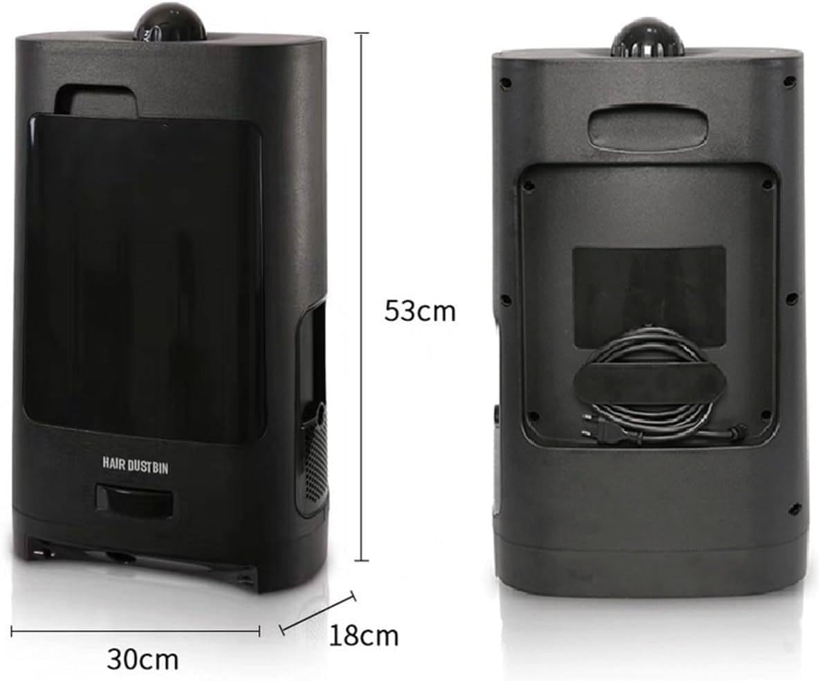 Aspiradora de peluquería de 1400 W, aspiradora estacionaria sin contacto de 2,7 L con filtro de salida de aire y luz indicadora LED, función para cabellos rotos y filtración de doble elemento HEPA
