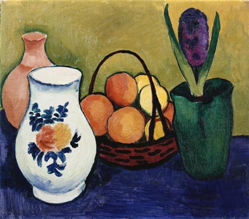 Lienzo decorativo premium de 60x90cm: réplica de August Macke para paredes elegantes