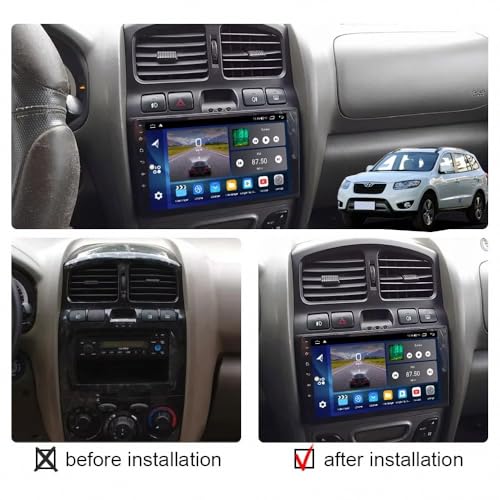 Écran Tactile Hyundai Santa Fe Solution Bluetooth et GPS Android 15 Fluide 9 Pouces