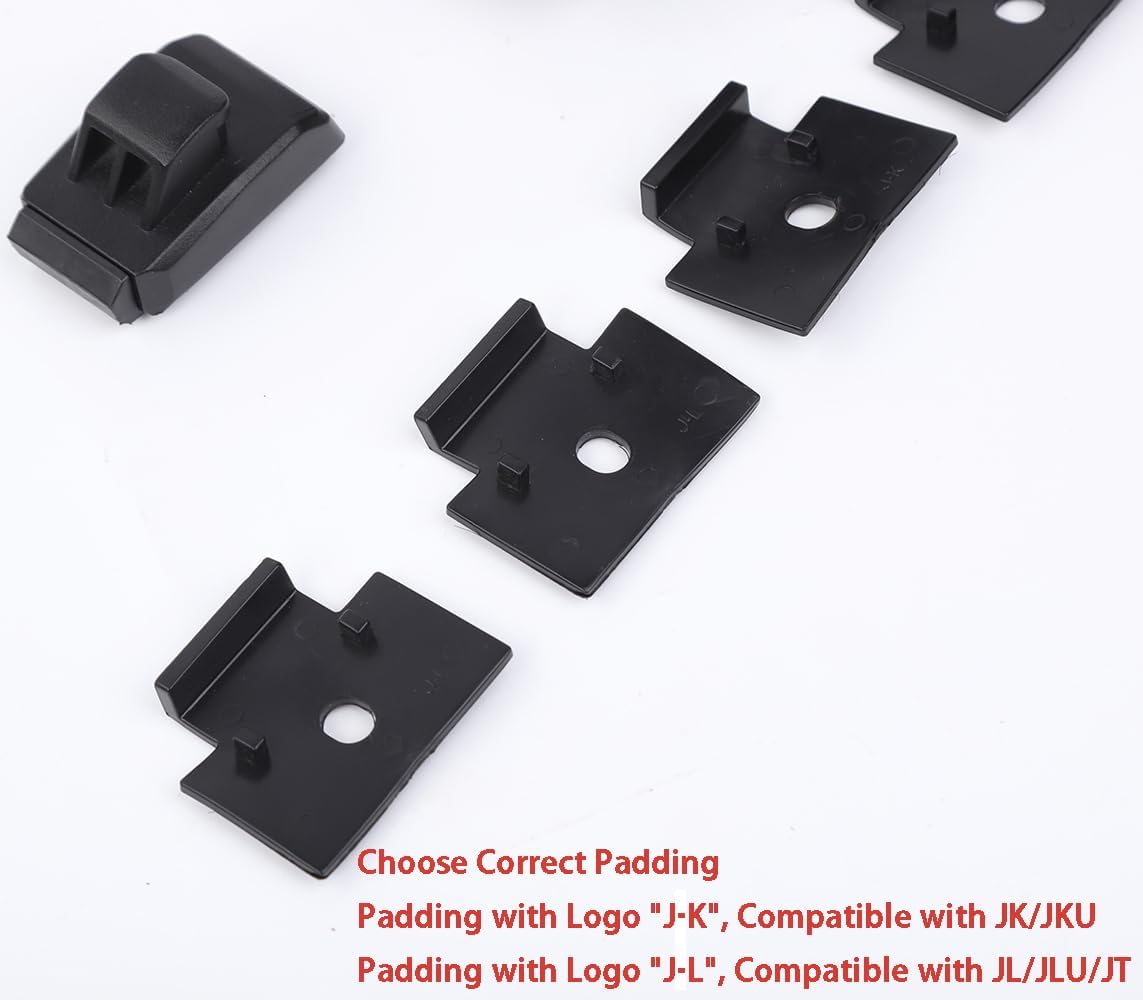 Metal Hood Latches with Keys - Compatible with Jeep Wrangler JK/JKU/JL/JLU/Gladiator/JT (2007-2025), 1 Pair Locking Hood Latch Lock Pin Kit