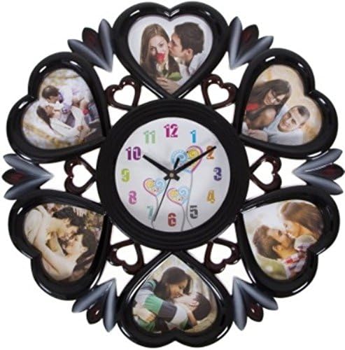 Glass Plastic Wall Photo Frame (45 x 45 cm, Black)