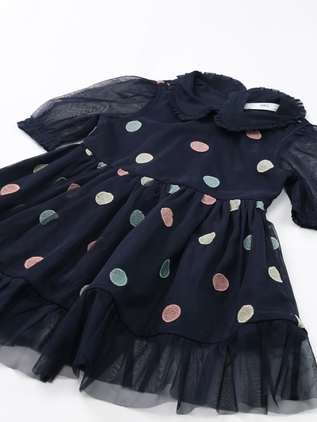 Watch Marks & Spencer Kid's Polyester Blend Fit and Flare Midi Dress on  Amazon Live