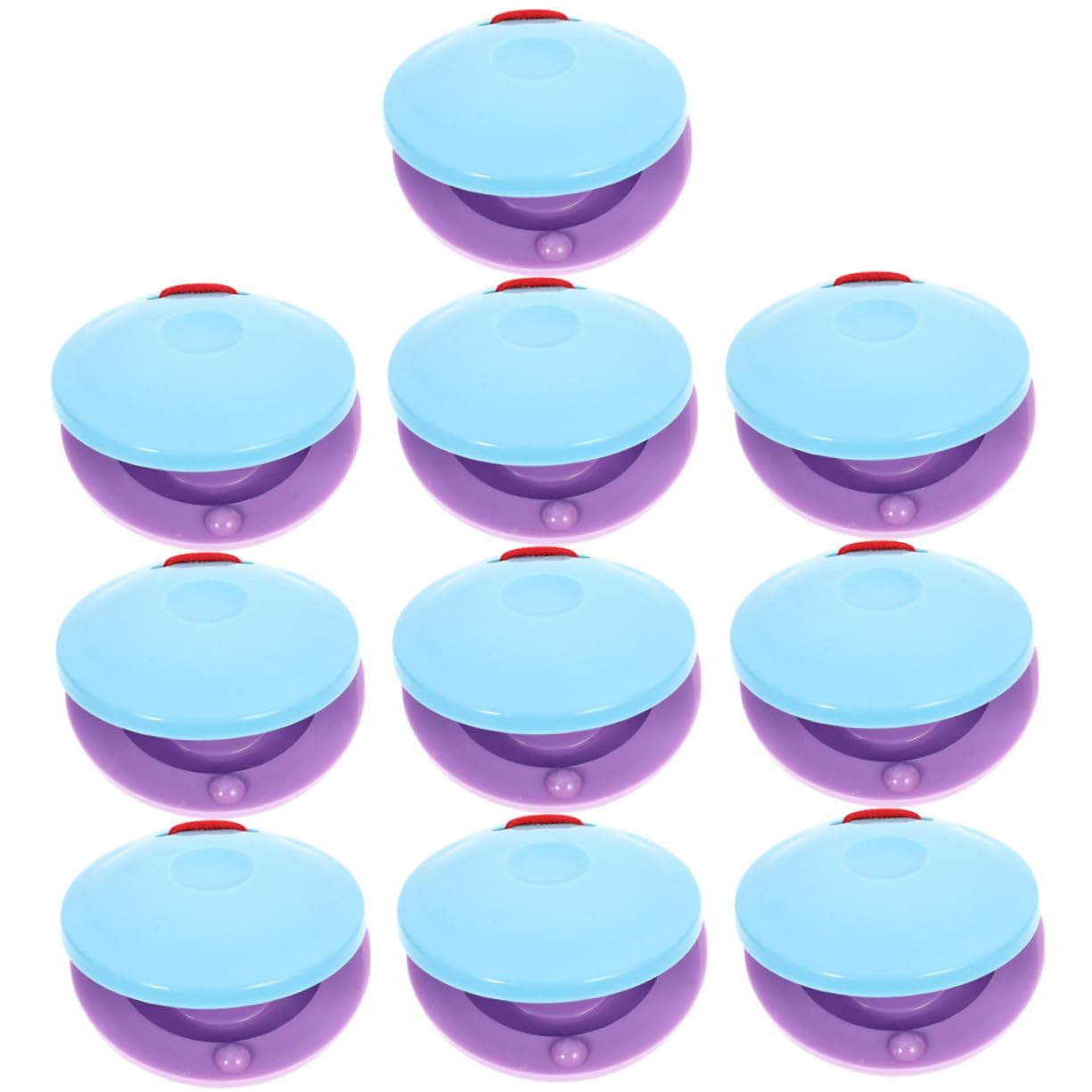 ERINGOGO 10pcs Plastic Finger Castanets Small Percussion Instruments for Music Lessons and Coordination Development