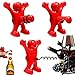 3 Stück Lustig Wein Opener, Flaschenöffner, Wein Stopper, Weinflaschen Stopfen Lustiges, Drei Funktionen, Interessante Puppenform, Plastik, für Küche, Restaurant, Bar, Urlaubs Party (Rot)