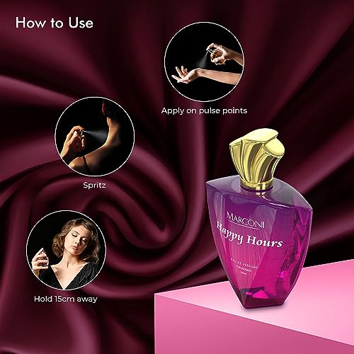 Image of Marconi Happy Hours Casual Eau De French Perfume For Women - 100 ml