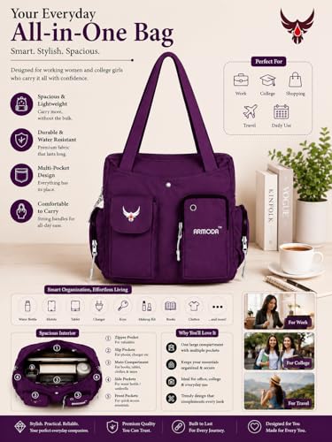 Image of ARMODA Double Pockets Glamour: Stylish Shoulder Bag for Ladies
