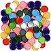 HAWORTHS 100 PCS Flat Decorative Bottle CaP Craft Bottle Stickers Double Sideds Printed for Hair Bows, DIY Pendants or Craft ScraPbooks Mixed Colors(10colors)