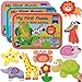 3 Pack 6 en 1 Puzzle de Madera Animales Rompecabezas Puzzle Juguetes Bebes Puzzles de Madera con Caja de Metal Juguetes Educativos para Bebes Niños Niñas Juguetes Niños 1 2 3 4 Años