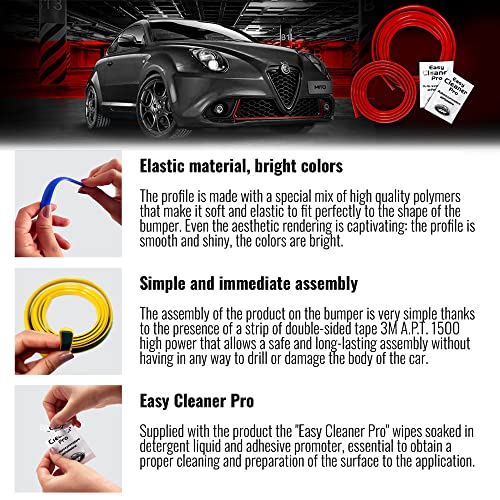 Profilo Blu Adesivo Full + Quadrifoglio Verde per