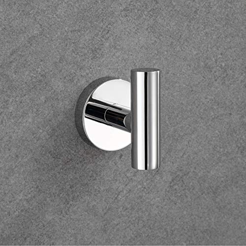 USHOWER Polished Chrome Bathroom Hardware Set, Includes 18-Inch Bath Towel Bar, Durable 304 Stainless Steel, 4-Piece