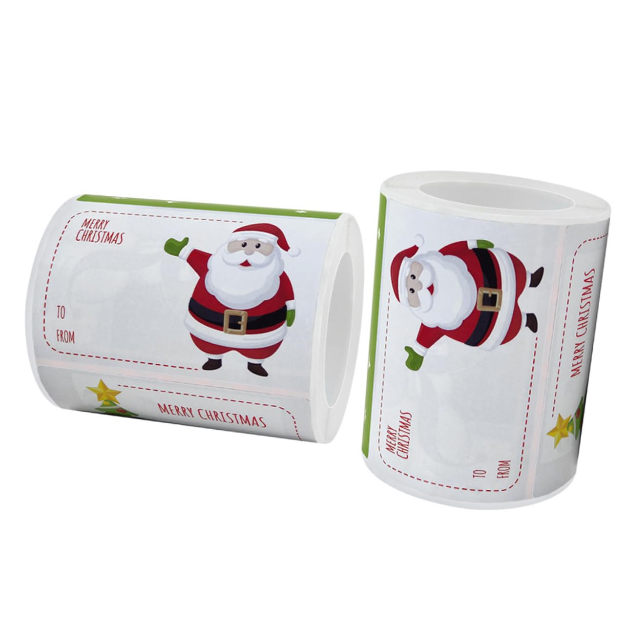 VILLCASE 8rotoli Adesivi Natalizi Rettangolari Per Scatole Stickers Decorativi Per Etichette Autoadesive Per e Confezioni Colori Accattivante