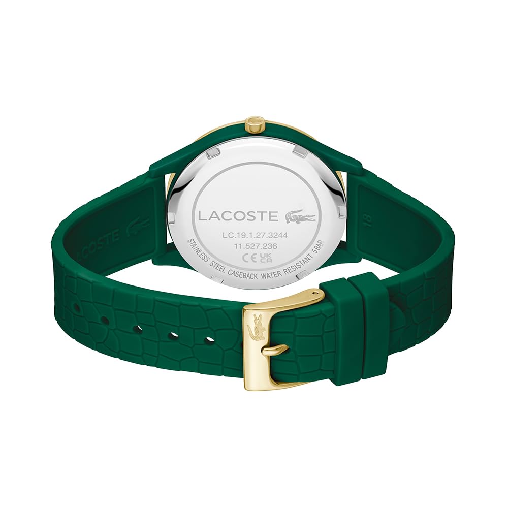 Lacoste Reloj analógico para Mujer Crocodelle Collection con Correa de Silicona Texturizada