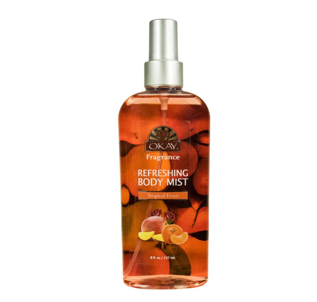 Refreshing Body Mist Tropical Fever Leaves You Beautifully Scented Fully Refreshed Will Awaken Your Senses Leaving You Feeling Revitalized Silicone,Paraben Free For All Skin Types Made In USA 8oz