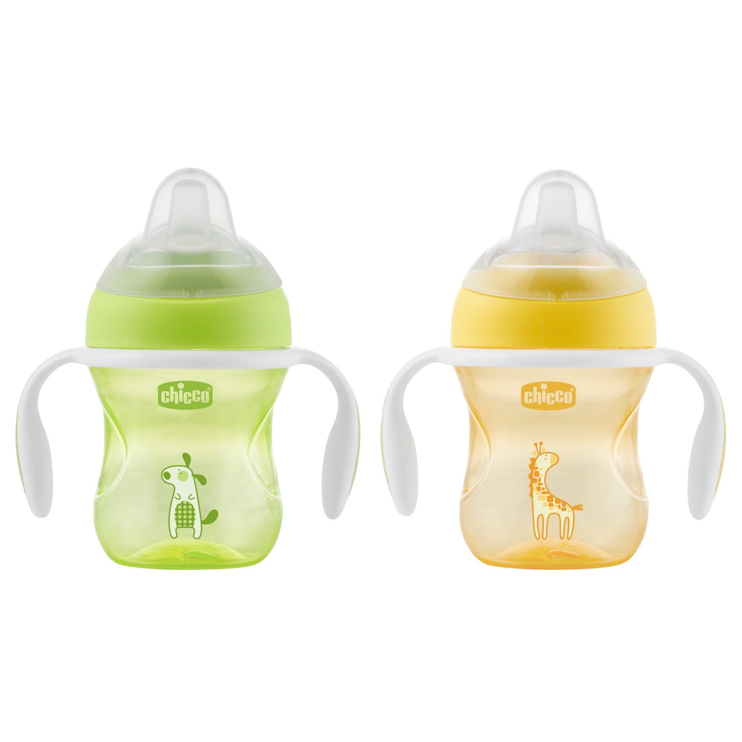 Chicco Transition Cup for Babies, Silicone Spout Sipper (4+ months) | Spill-Proof | Easy-Grip | BPA-free Material (Green)