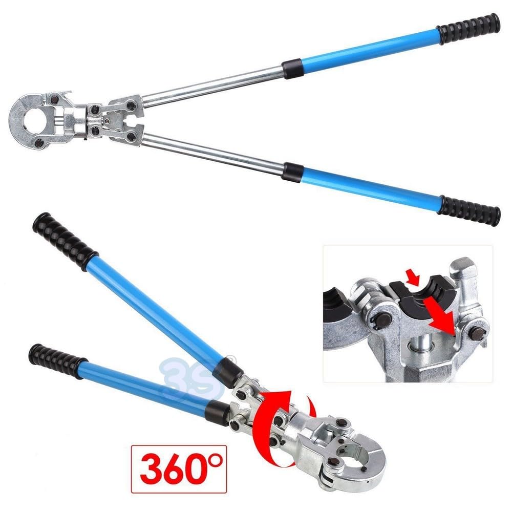 3S SuperSamaStore Prensadora manual para tubo multicapa diám. 16, 20, 26, 32 mm, pinza crimpadora para prensar tubos y conectar empalmes con tubo, pinza prensadora profesional