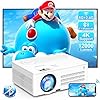 videoprojecteur, 12000l 5g wifi bluetooth full hd 1080p 4k supportée, akatuo mini projecteur portable rétroprojecteur home cinéma, compatible avec smartphone hdmi usb firestick
