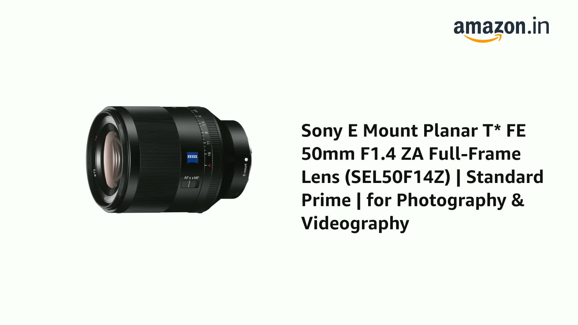 SONY Planar T＊ FE 50mm F1.4 ZA SEL50F14Z Amazon.com : Sony SEL50F14Z Planar T* FE 50mm f/1.4 ZA Lens