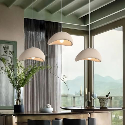 Luz colgante decorativa ajustable y lámpara de techo moderna Wabi-Sabi para dormitorio de matrimonio