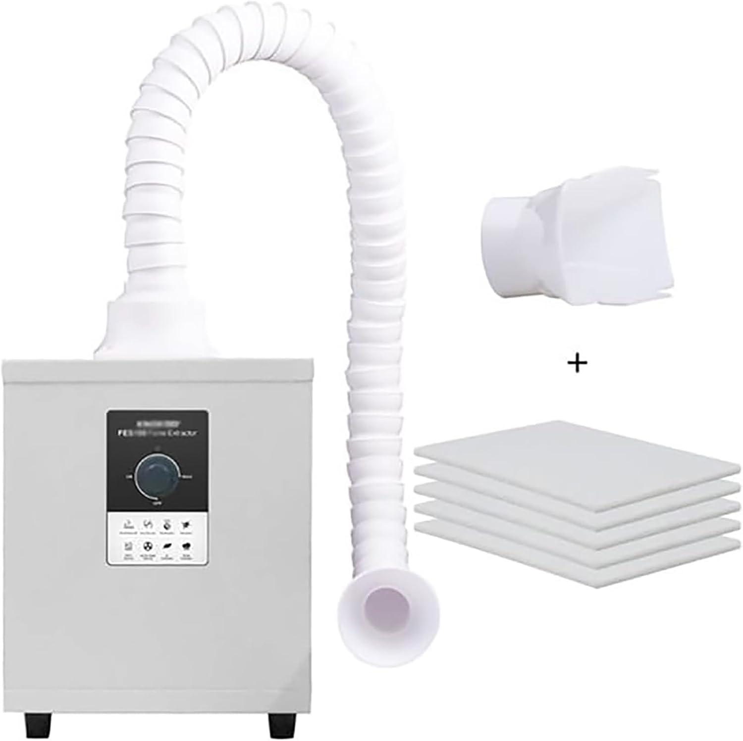COYEUX Solder Fume Extractor, Welding Fume Extractor, 360° Universal Adjustable Smoking Pipe, for 3D Printer,DTF Printer Oven, Beauty Salon
