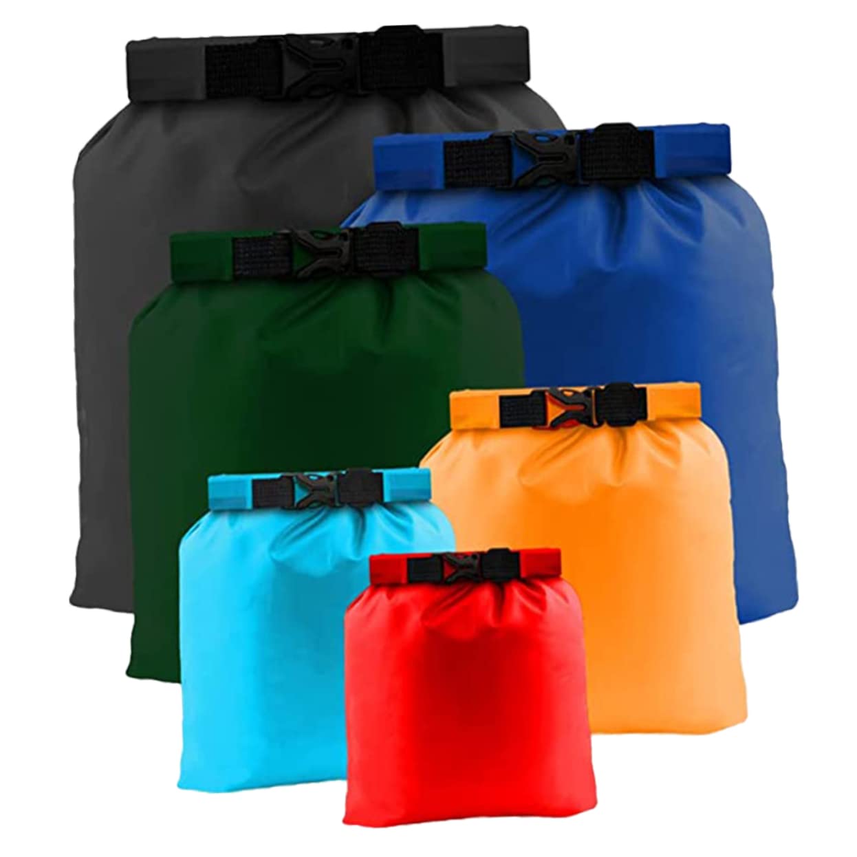Toddmomy 12piezas Bolsas Impermeables para Actividades Al Aire Multiusos para Kayak Rafting y Camping Diseño Sellado y Resistente Al Agua para Proteger Equipos Humedad