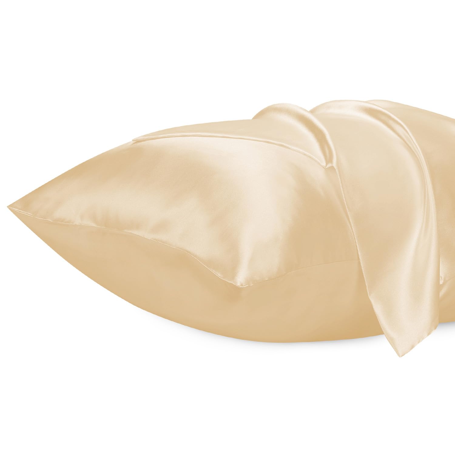 Lirex 2 Pack Satijnen Kussenslopen, Standaard Formaat Zacht Effen Kleur Microfiber Satijnen Kussensloop, Envelop Sluiting Kreukvrij Vervagingsbestendig Ademend (40x70 cm, Pauw Blauw
