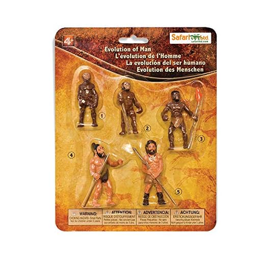 Safari Ltd. Evolución del Hombre | Contiene 5 Figuras de Juguetes | No tóxico y Libre de BPA | Apto para Niños de 3