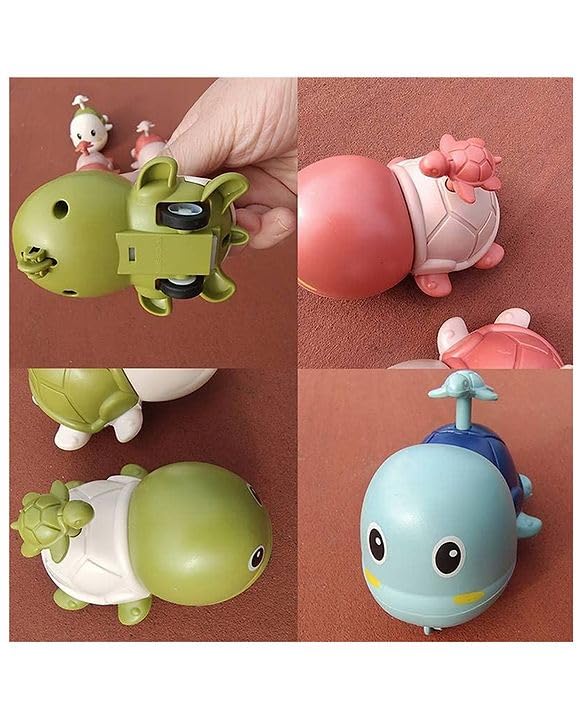 Toystrom Press to Go Inertial Cute Turtle Toy for Kids Multicolor (Pack of 3) 1