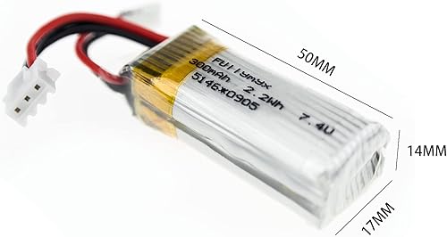 Miniatura 3 de HHZ 2 unids 7.4V 300mAh 20C Lipo batería con 51005 enchufe para WLtoys F959 XK DHC-2 A600 A700 A800 A430 Sky-King RC avión piezas de repuesto
