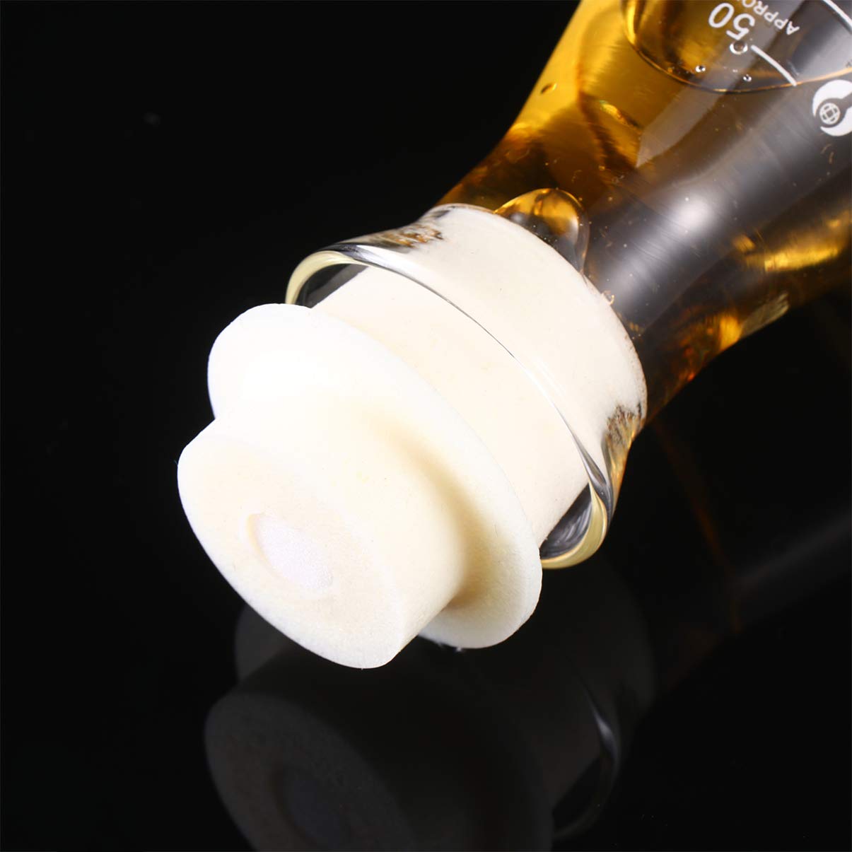 ULTECHNOVO Flacon Erlenmeyer En Verre 1 Pièce Avec Bouchon Liège – Laboratoire Chimie, Expériences Scolaires, Transparent
