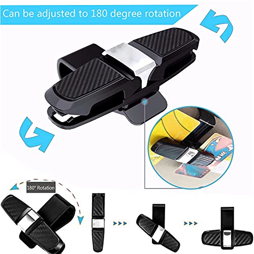Glasses Holder For Car Sun Visor, 2-Piece Sunglasses Holders Mount With Ticket Card Clip For All Cars #TOP3