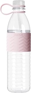 Copco Hydra 20 oz Tritan Water Bottle with Leak-Proof Lid & Textured Grip - BPA-Free, Dishwasher Safe, Easy Twist-Open for Ice & Fruit - Fits Cup Holders, Lightweight, Durable(Pink)