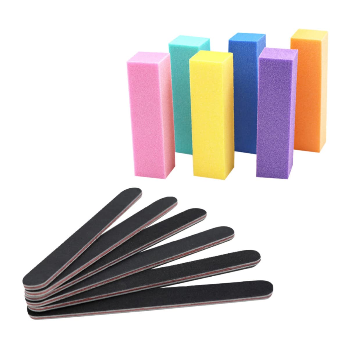 MAGICLULU 3juegos Limas y Pulidores De Uñas De Manicura Para Uñas Acrílicas y Postizas Cepillo Mini y Bloques De Pulido Para Manicura y Pedicura