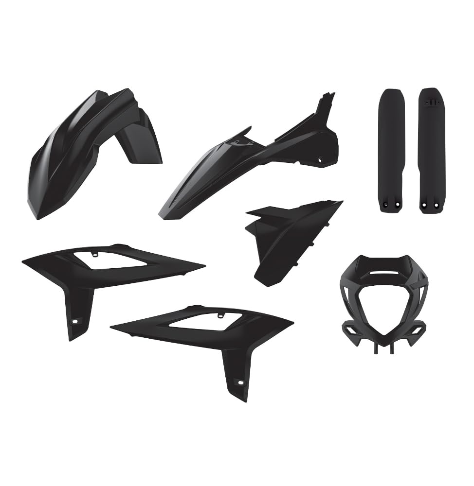 Polisport Black Full Enduro Plastics Kit - Beta 250/300/350/450 Rr 2020-22