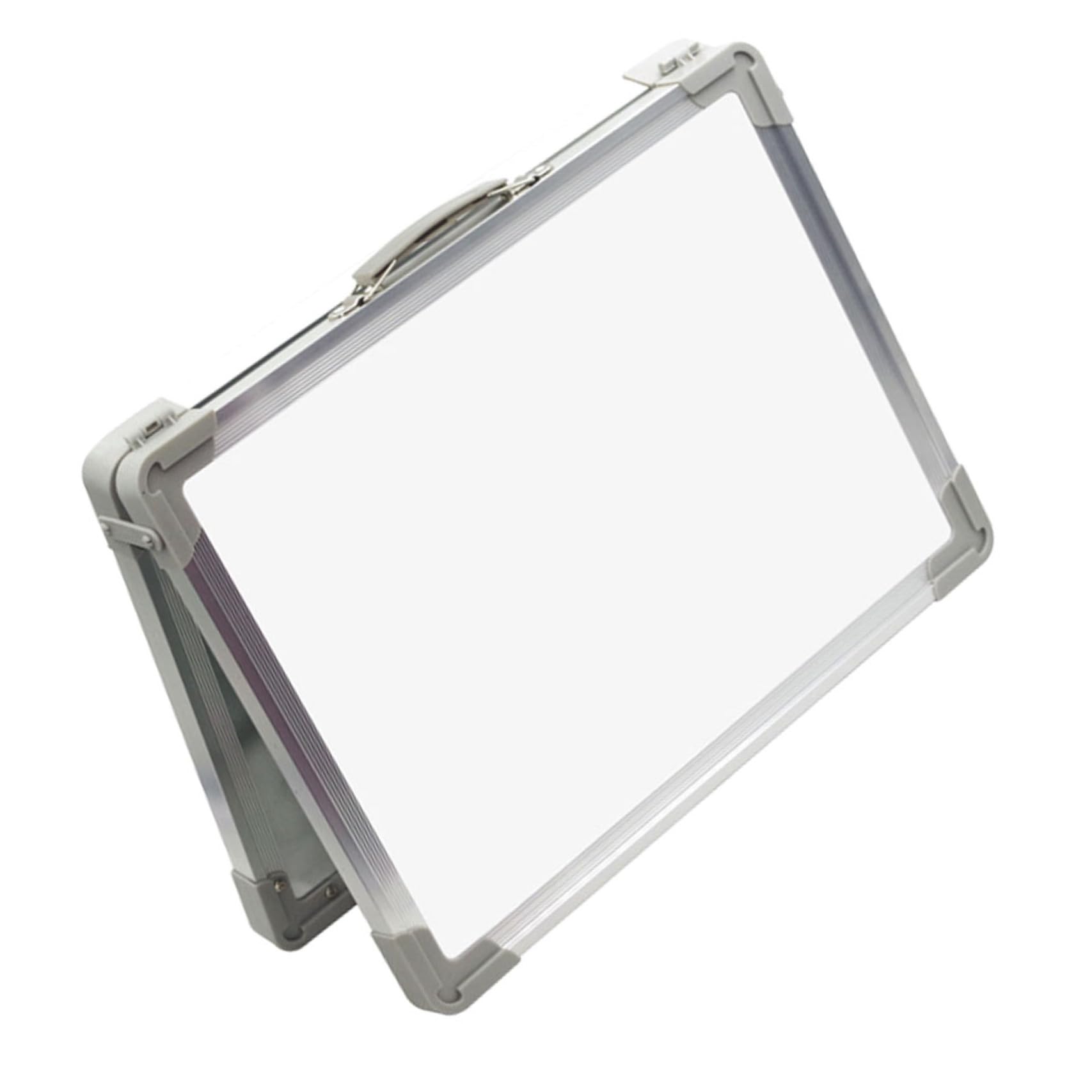 SUPVOX Lavagna Magnetica da Tavolo Doppia Faccia Pieghevole Superficie Liscia Cancellabile Leggera in Lega di Alluminio e Abs per Ufficio ed Educazione