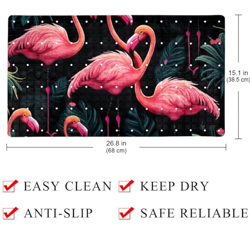 Tapis de bain extra long avec ventouses pour éviter les glissades