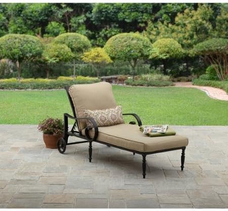 Better Homes and Gardens Englewood Heights Chaise Lounge, Black