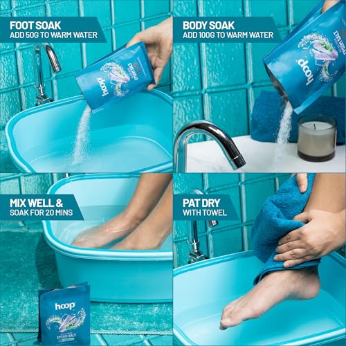 Image of hoop Epsom Salt Lavender & Chamomile | Epsom Salt for Foot Soak | 400g