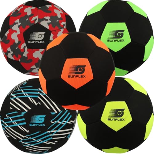 Sunflex Neopren Zubehör Fußball ORANGE | Beach-Fußball zum Barfuß Spielen | weich und robust für Strand, Wiese und Wasser | für Jede Altersgruppe