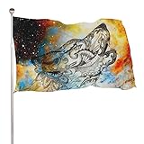 Embalaje: contiene una bandera de jardín impresa de 60 x 90 cm, mástil de bandera no incluido.