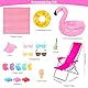 Festfun Sommer Kleidung für Puppen 25 Puppenkleidung Puppenzubehör enthält Picknickmatte Strandstuhl Badeanzug Meerjungfrau Kleidung Brille Schwimmring Schuhe für 11,5 Zoll 30 cm Puppen