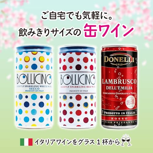 Donelli ランブルスコ・デッレミリア・ロッソ・アマービレ 200ml缶×12本