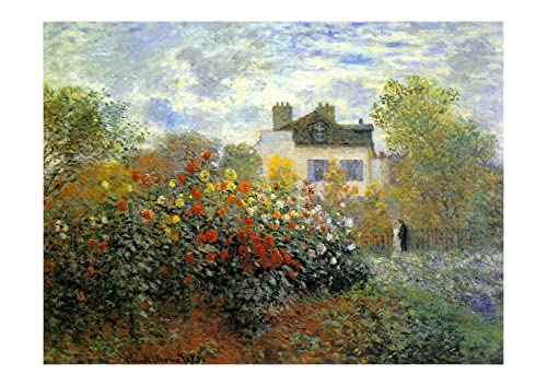 Le jardin de l'artiste à Argenteuil Claude Monet grande affiche déco murale de salon